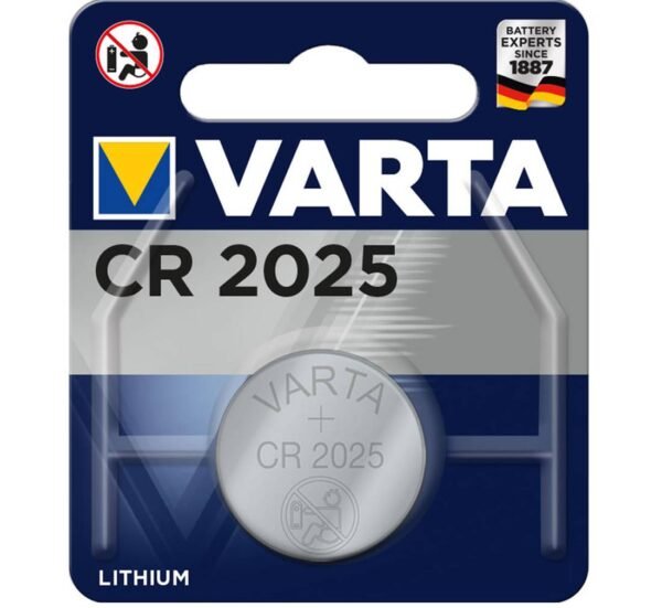 Литиева, плоска батерия VARTA, 3VDC, CR2025, DL2025