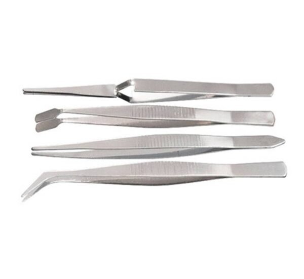 Пинсети комбинирани, прави, криви, комплект 4бр.