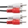 Кабел за аудио, STEREO, 2xRCA(м), черен, 1,5m