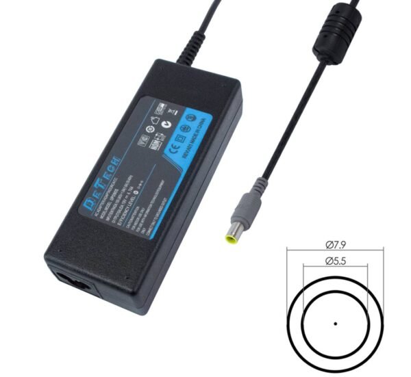 Мрежово захранване за лаптоп, съвместимо с IBM, LENOVO, букса 8x5,5, 20VDC, 4,5A, 90W