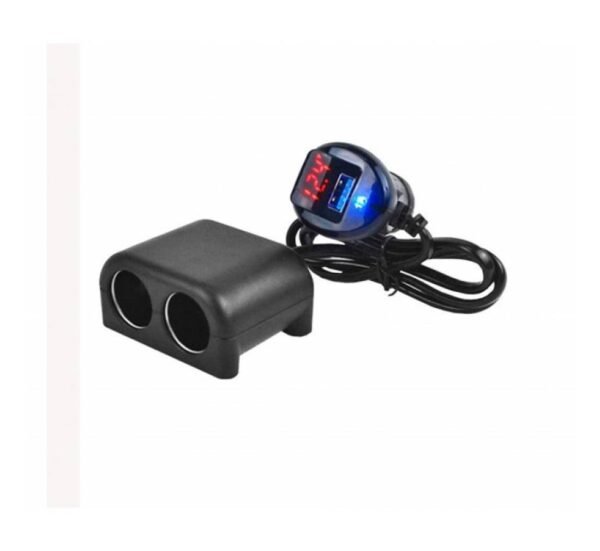 00315-A Автомобилен разклонител 1641, 2 гнезда за запалка(ж), 1xUSB, 10A, 12VDC, 24VDC, 0,75m