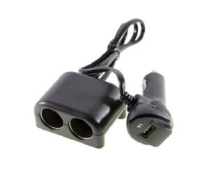 Автомобилен разклонител 1641, 2 гнезда за запалка(ж), 1xUSB, 10A, 12VDC, 24VDC, 0,75m