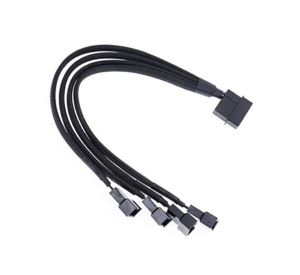 00582-A Захранващ кабел, сплитер за вентилатори, Molex-M, 4x4P, 0,3m, 12V