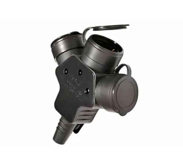 Български куплунг за контакт "шуко", 3-ка, гумиран, 220VAC, 16A, IP44