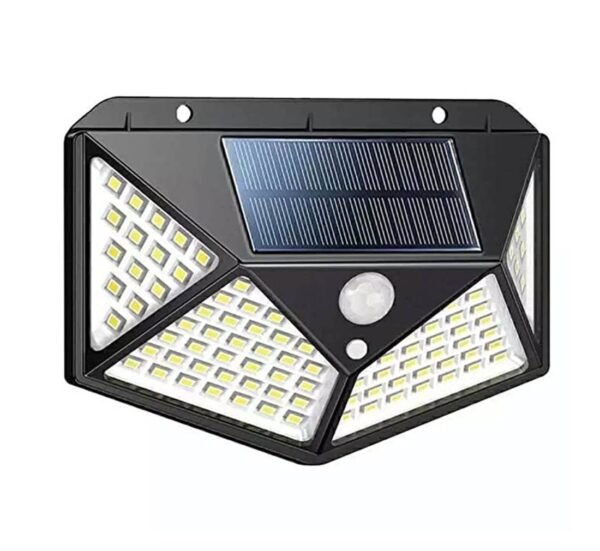 Соларна LED лампа SMT-100, прожектор, фото и инфра червен датчик за движение, 1W, 6000K