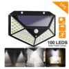 Соларна LED лампа SMT-100, прожектор, фото и инфра червен датчик за движение, 1W, 6000K