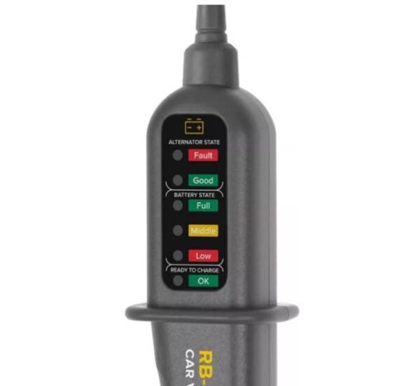 Тестер на напрежение за автомобил RB-15C, щипка крокодил, 12VDC, 0,80m