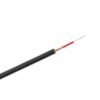 Екраниран кабел, едножилен, за микрофон, MONO, черен, Ф6,2mm, Cu
