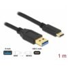 Кабел Type-C Delock, super speed, бързо зареждане,USB-A 3.2(м), USB-C(м), 2m, 10GBps