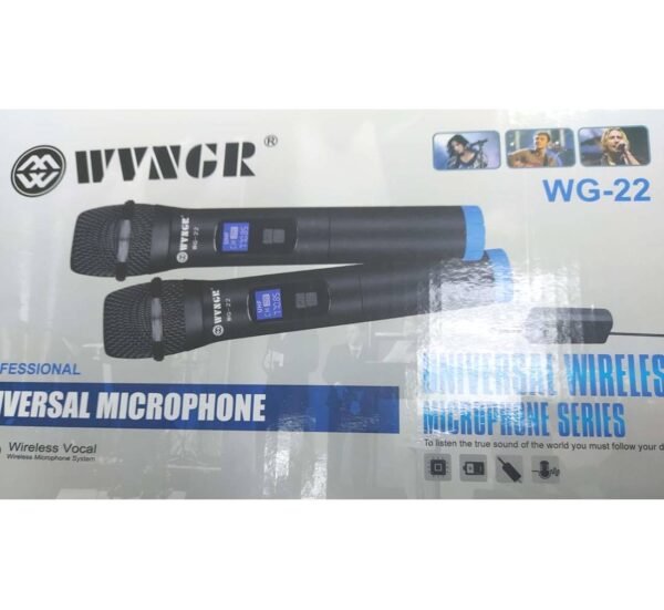 Професионална система WG-22, 2 безжични микрофона, предавател, приемник