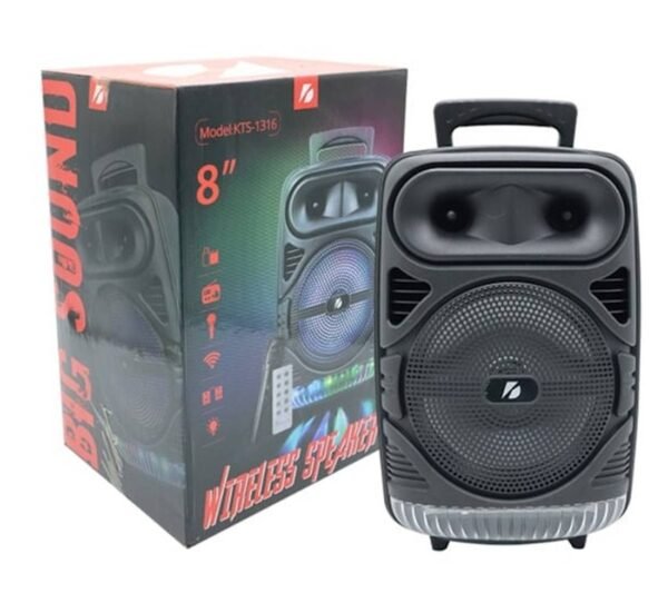 Караоке тонколона KTS-1175, 8", активна, вграден усилвател, 1 жичен микрофон, ДУ, 20W