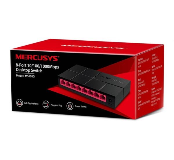 10494-B Суич MS108G, 8 порта, RJ45, 1000MBp/s