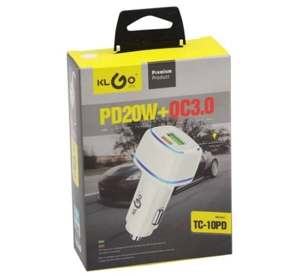 Автомобилно зарядно TC-10PD, бързо зареждане, USB, Type-c, от 5VDC до 12VDC, 20W