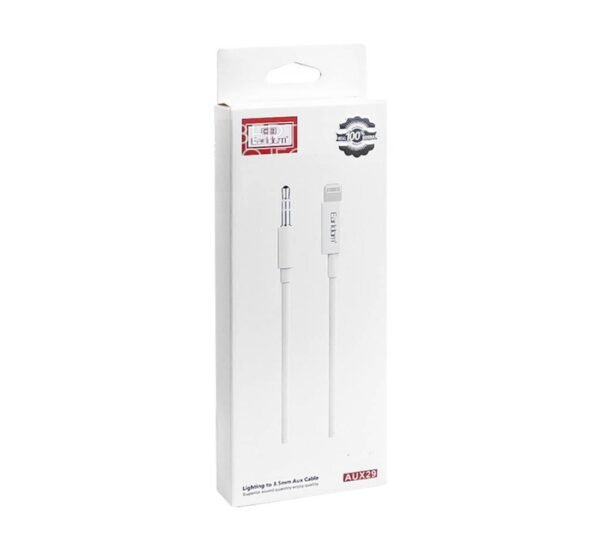 23329-B Аудио кабел за музика ET-AUX29, Type-C(м), 3,5mm JACK(м), бял, 1m