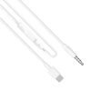 Аудио кабел за музика ET-AUX41, регулиране на звук, Type-C(м), 3,5mm JACK(м), бял, 1m
