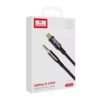 Аудио кабел за музика AUX52, iPhone, Apple lightning(м), 3,5mm JACK(м), черен, 1m