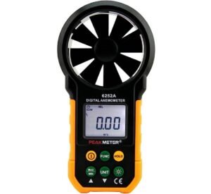 Анемометър PM6252A, цифров, обем на въздух, скорост до 40m/s, CFM, CMM, CMS