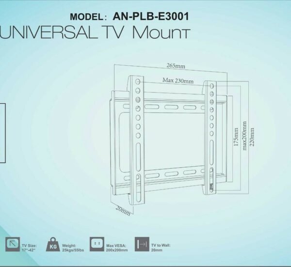 50055-B Стойка AN-E3001, поставка, LED телевизор, 17-42", 25kg
