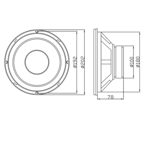 60026-C Говорител B-200, нискочестотен, басов, 150W, 8Ohm, 8"
