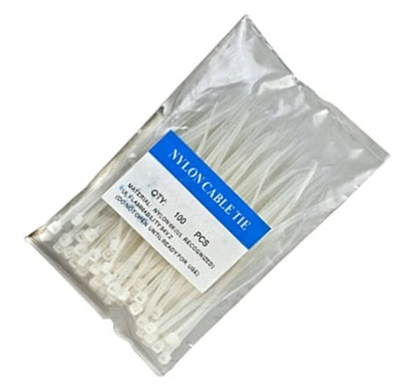 Кабелна превръзка, опашка, бяла, 7,6x350mm