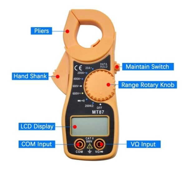 02519-D Малки амперклещи MT 87, зумер, VAC, VDC, AAC, OHM
