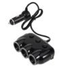 Автомобилен разклонител YZ-CS02, 3 гнезда за запалка(ж), 2xUSB, 10A, 0,5m