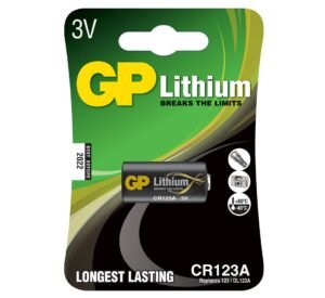 Литиева батерия GP,фотоапарат, 3VDC, CR123A, DL123A