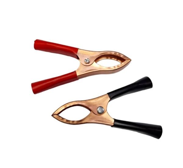 Щипка крокодил, за акумулатор,черен, червен, 65mm, 30A