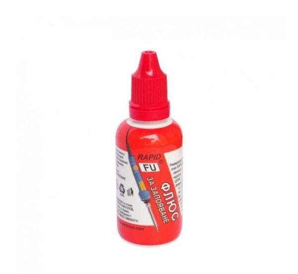 Български флюс RAPID, червен, запояване, FU, 40ml