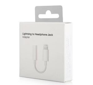 Кабел преходен, съвместим с Apple, iPhone, lightning(м), 3,5mm STEREO JACK(ж), 0,12m