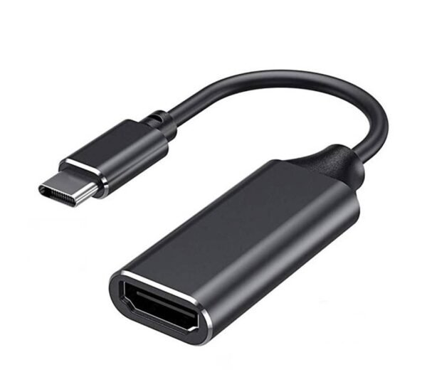 Кабел с конвертор от таблет, телефон, лаптоп към телевизор, HDMI(ж), TYPE-C(м), 0,15m