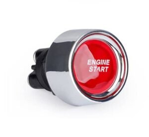 Бутон за стартер Start, незадържащ, НО, червен, светещ, 12VDC, 30A, Ф22mm