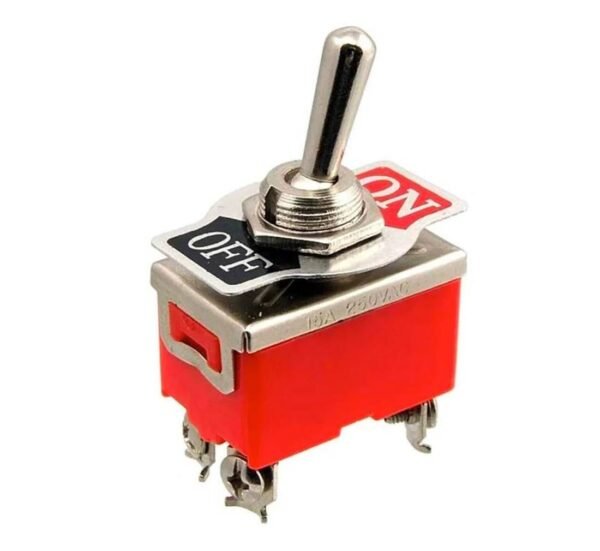 05774-C Ключ с лост, 4pin, 2 положения, червен, 250VAC, 15A, Ф12mm