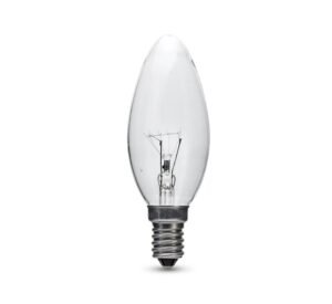Лампа свещ прозрачна с цокъл E14 220V 25W