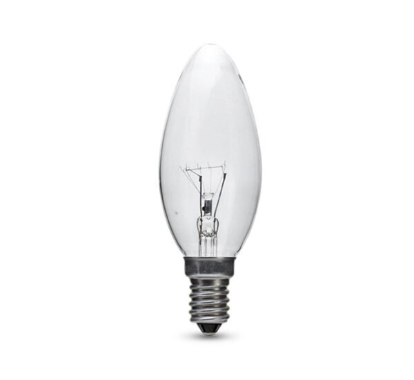 Лампа свещ прозрачна с цокъл E14 220V 40W