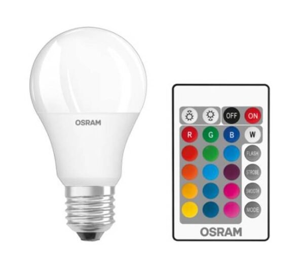06671-B Комплект LED лампа OSRAM, дистанционно управление, E27, 220V, 9W, RGB