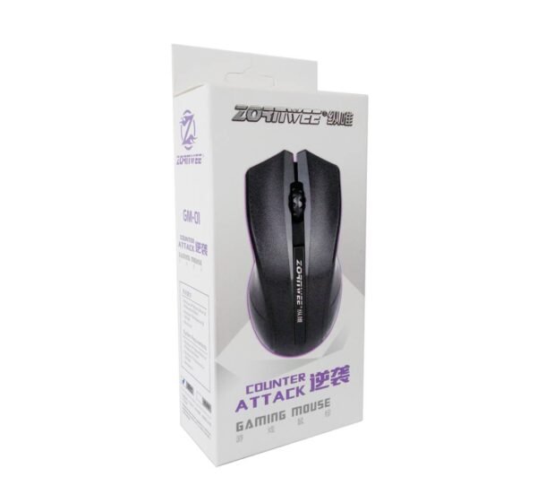 06974-B Оптична мишка GM-01, черна, USB, DPI=1800