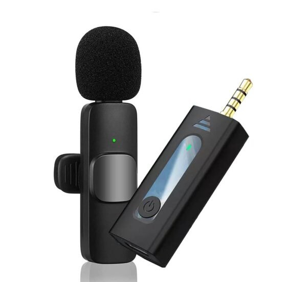 Безжичен микрофон K35, за телефон, караоке, предавател, приемник, JACK 3,5mm