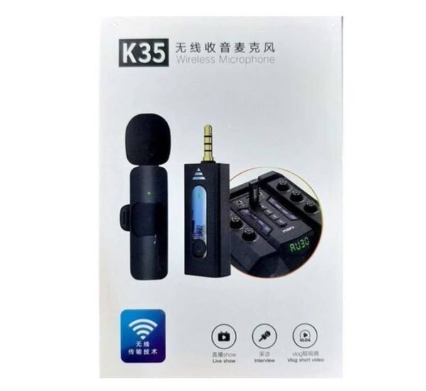 07002-B Комплект 2 безжични микрофонa K35, за телефон, караоке, предаватели, приемник, JACK 3,5mm