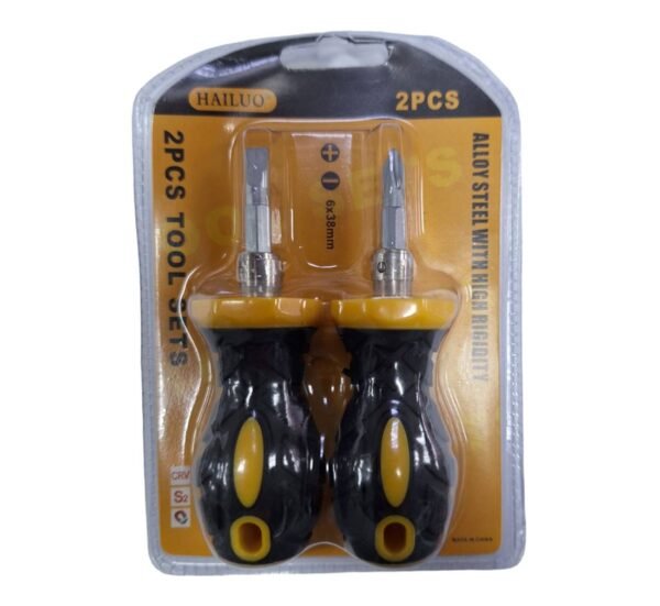 Отвертки комбинирани 2в1, къси, 2бр, 6x38mm