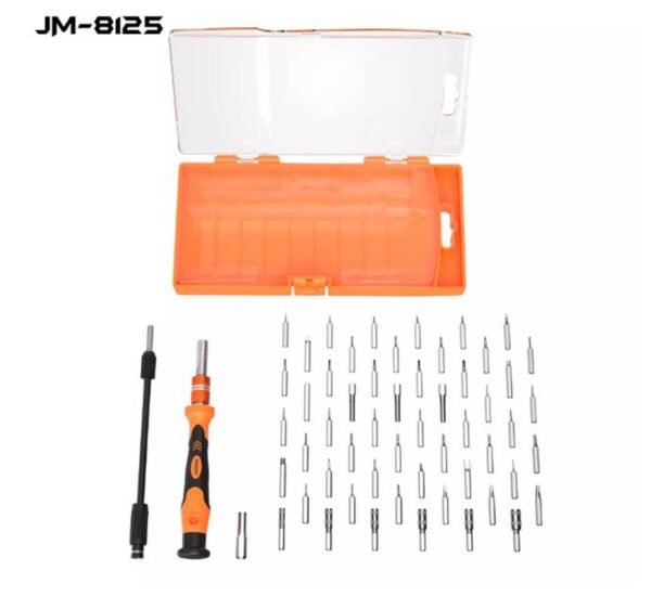 07732-C Отвертка с накрайници JM-8125, комплект аз дома, 54бр