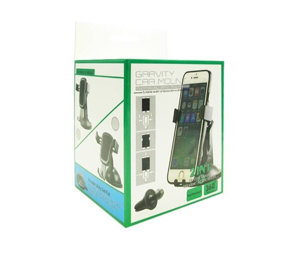 Универсална 2в1 поставка 021B-K3, стойка, за кола, телефон, вакуум, въздуховод