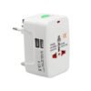 Преходник за пътуване, универсален UK, EU, US, AU, 2xUSB, 220VAC, 6A