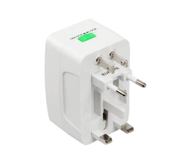 Преходник за пътуване, универсален UK, EU, US, AU, 2xUSB, 1xUSB Type-C, 220VAC, 6A