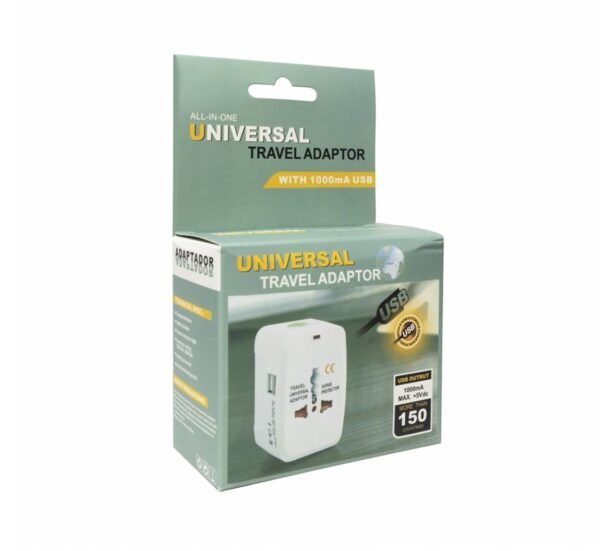 Преходник за пътуване, универсален UK, EU, US, AU, 2xUSB, 1xUSB Type-C, 220VAC, 6A