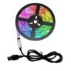 Комплект светодиодна лента, LED, контролер, ДУ, самозалепваща, RGB, USB, 5VDC, 5W, 2m