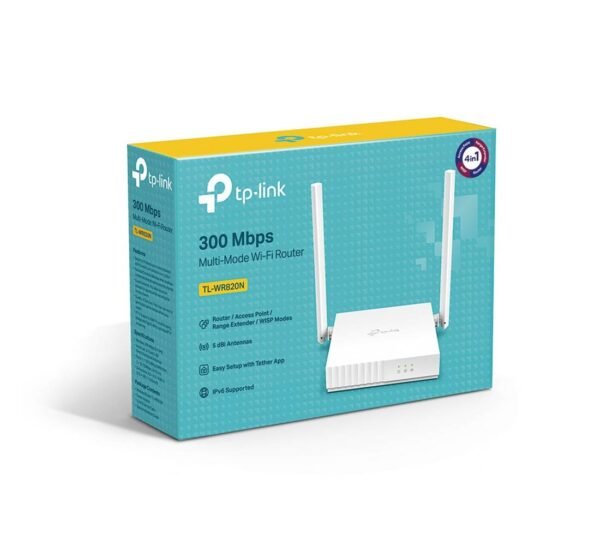 10501-D Безжичен рутер TL-WR820N, 3 порта, RJ45, Wi-Fi, 300MBp/s
