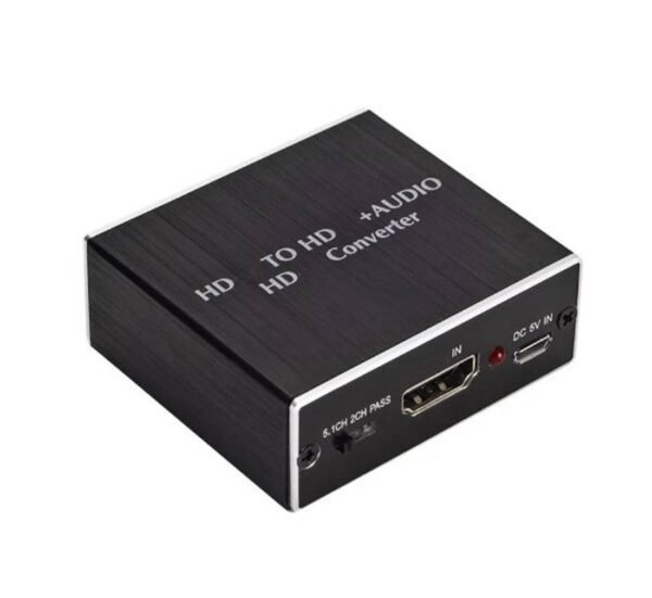Конвертор, преобразувател, вход HDMI(ж), изход HDMI(ж), 3,5mm JACK, оптика(ж)