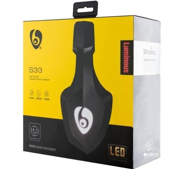 Слушалки S33, блутуут, стерео, микрофон, гъвкави, 110dB