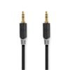 Кабел AUX, професионален, Nedis, 3,5mm JACK(м), 5m